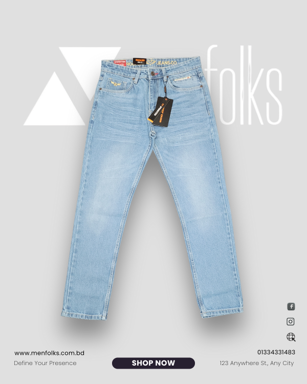 “Rookies Light Blue Pant – Fresh & Casual Everyday Wear | MENFOLKS”