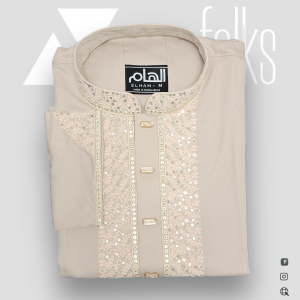 Premium Khaki Cheli Cotton Panjabi