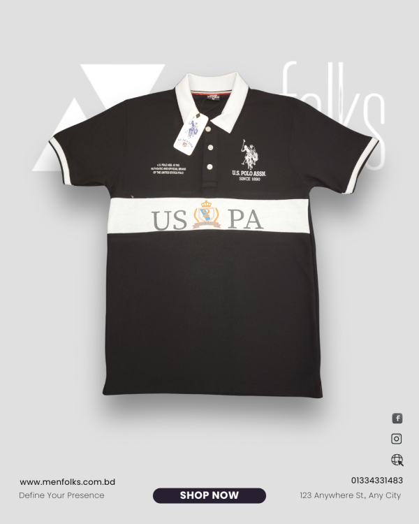 Classic Black U.S. Polo T-Shirt – Timeless Comfort