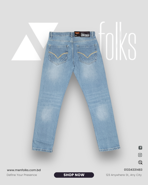 “Rookies Light Blue Pant – Fresh & Casual Everyday Wear | MENFOLKS”