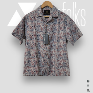 Printed Camp Collar Shirt Mens Summer Style