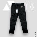 Black Six-Pocket Cargo Pant – Rugged Street Style | MENFOLKS