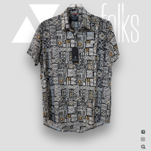 Mens Casual Printed Cotton Shirt For Summer